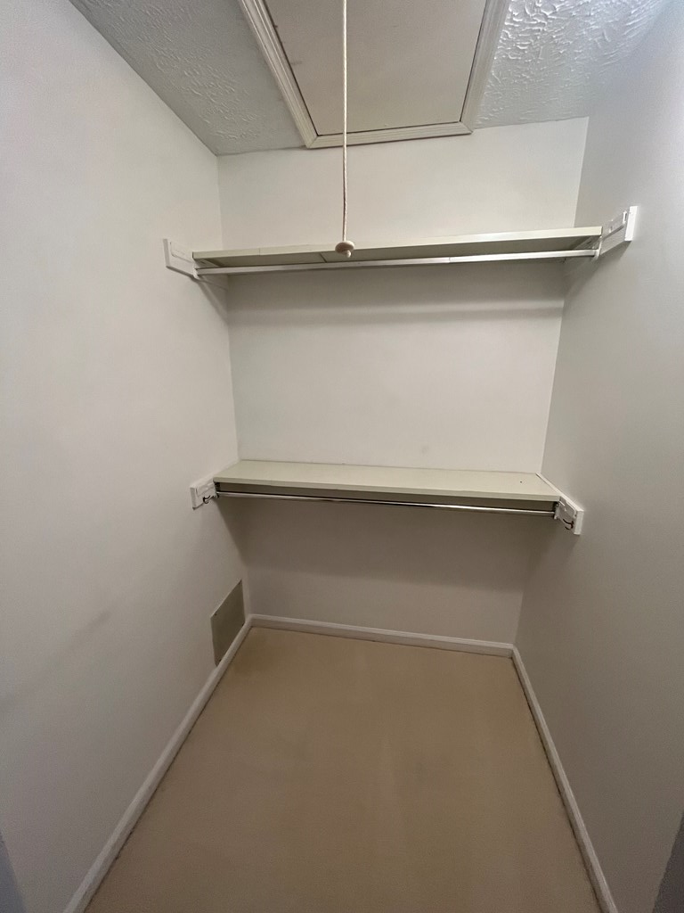 Upstairs Closet with Attic Stairs